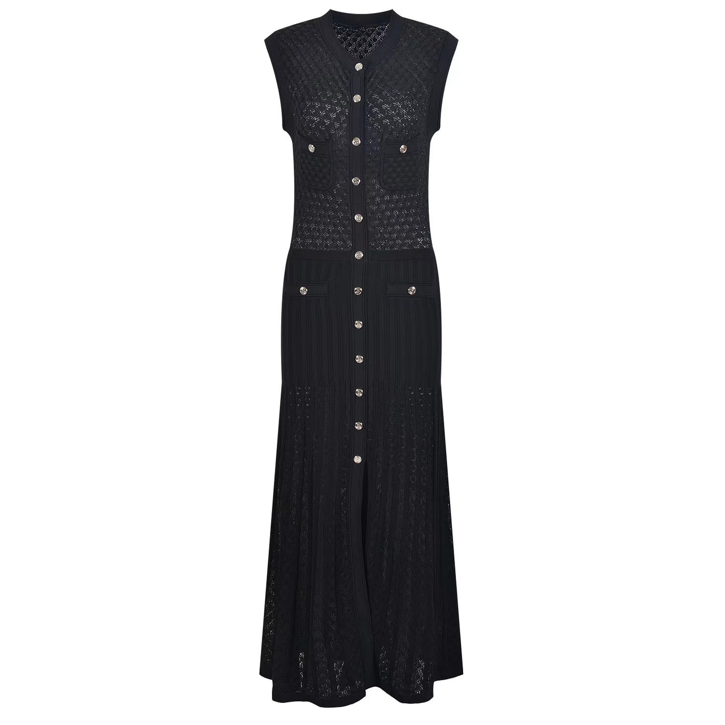 Sleeveless Knit Dress Midi Dress