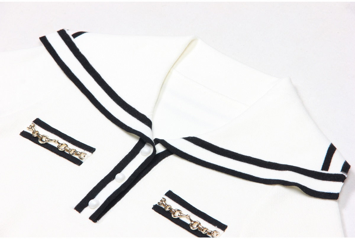Lapel Knit Top