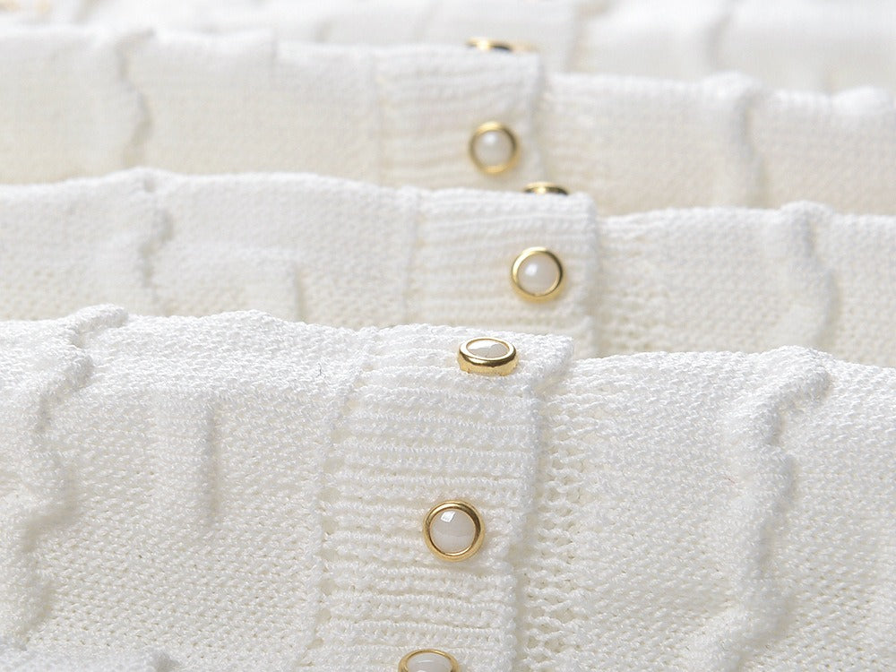 Flared Sleeves Knit Midi Dress