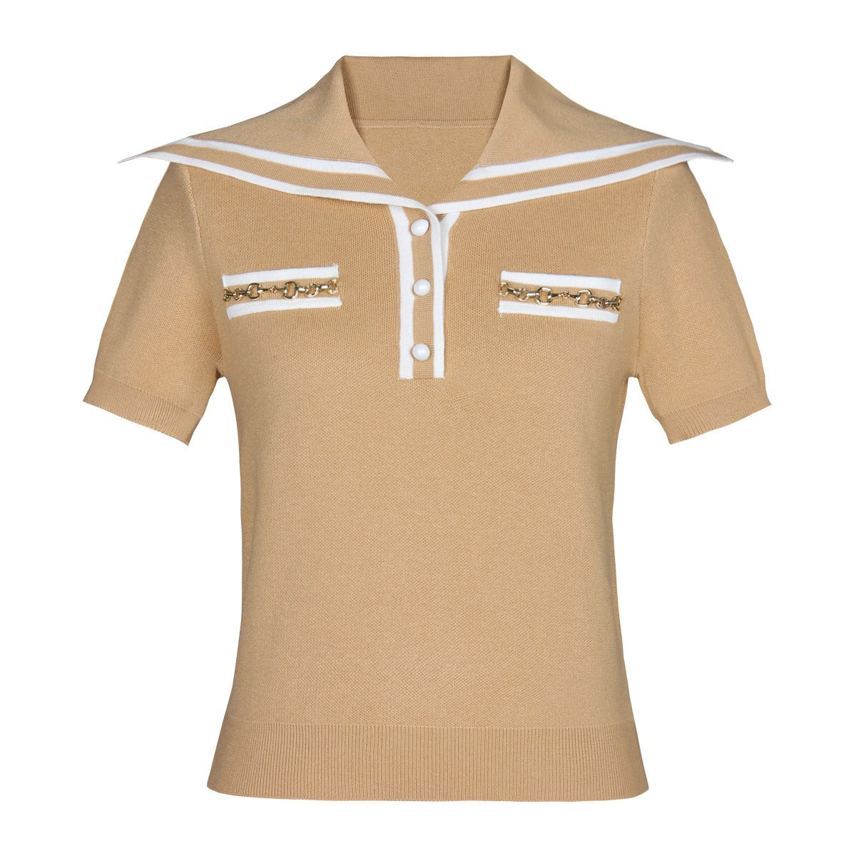 Lapel Knit Top