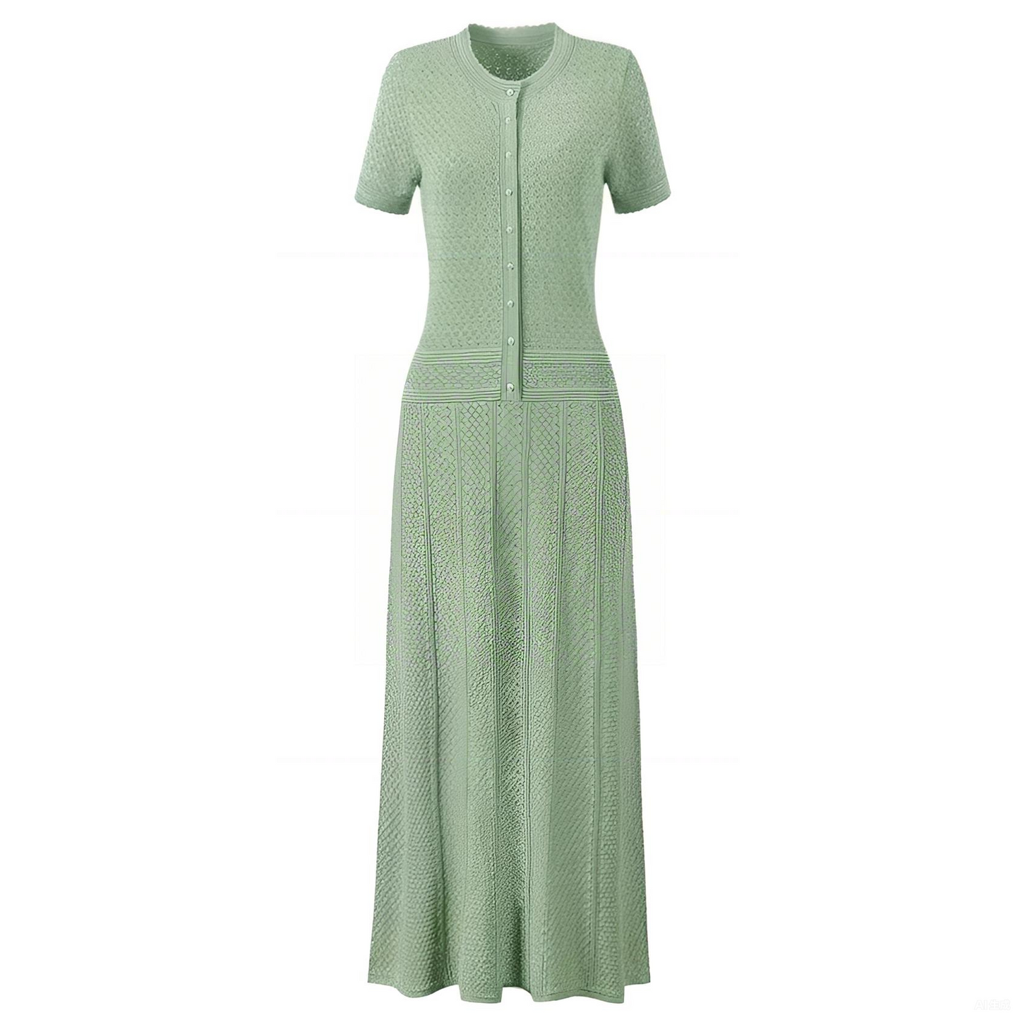 Short Sleeve Midi Knit Dress