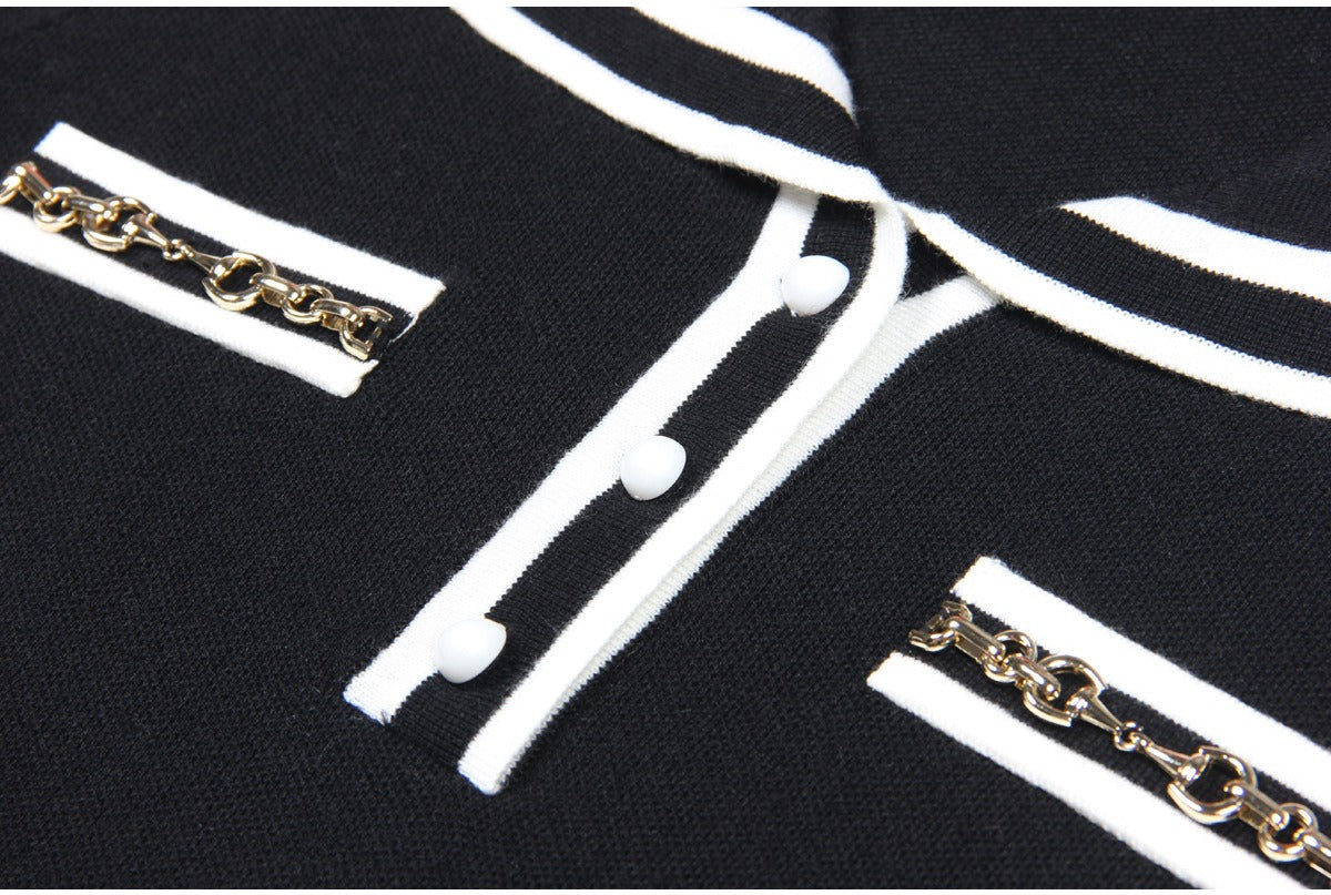 Lapel Knit Top