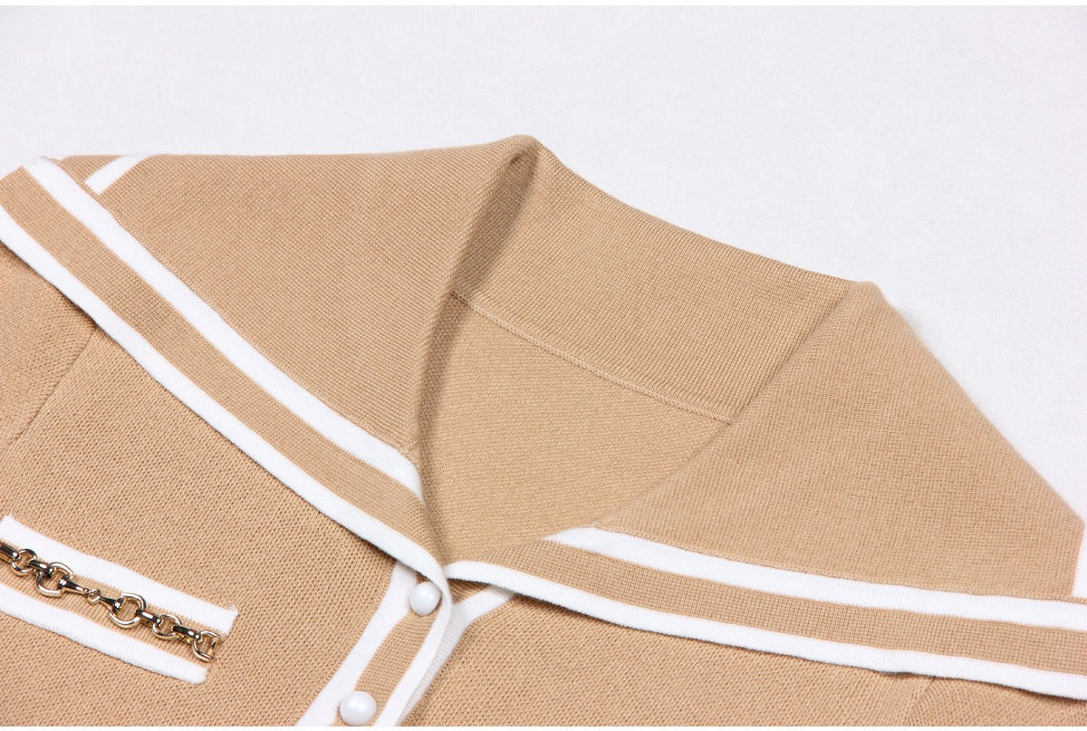 Lapel Knit Top