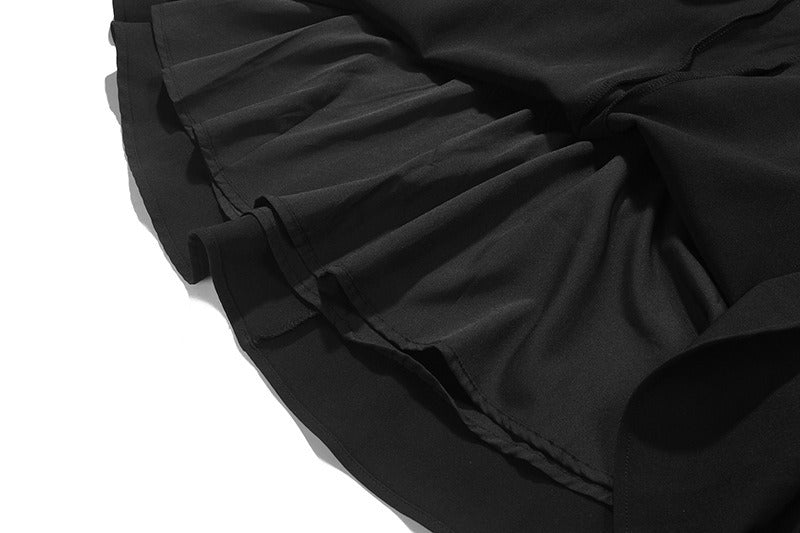 Black Crystal Halter Bandage Dress