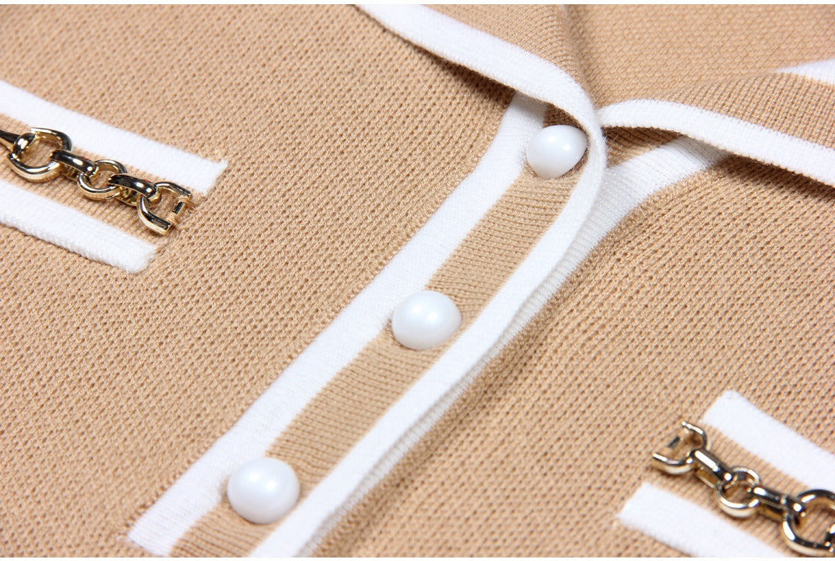 Lapel Knit Top