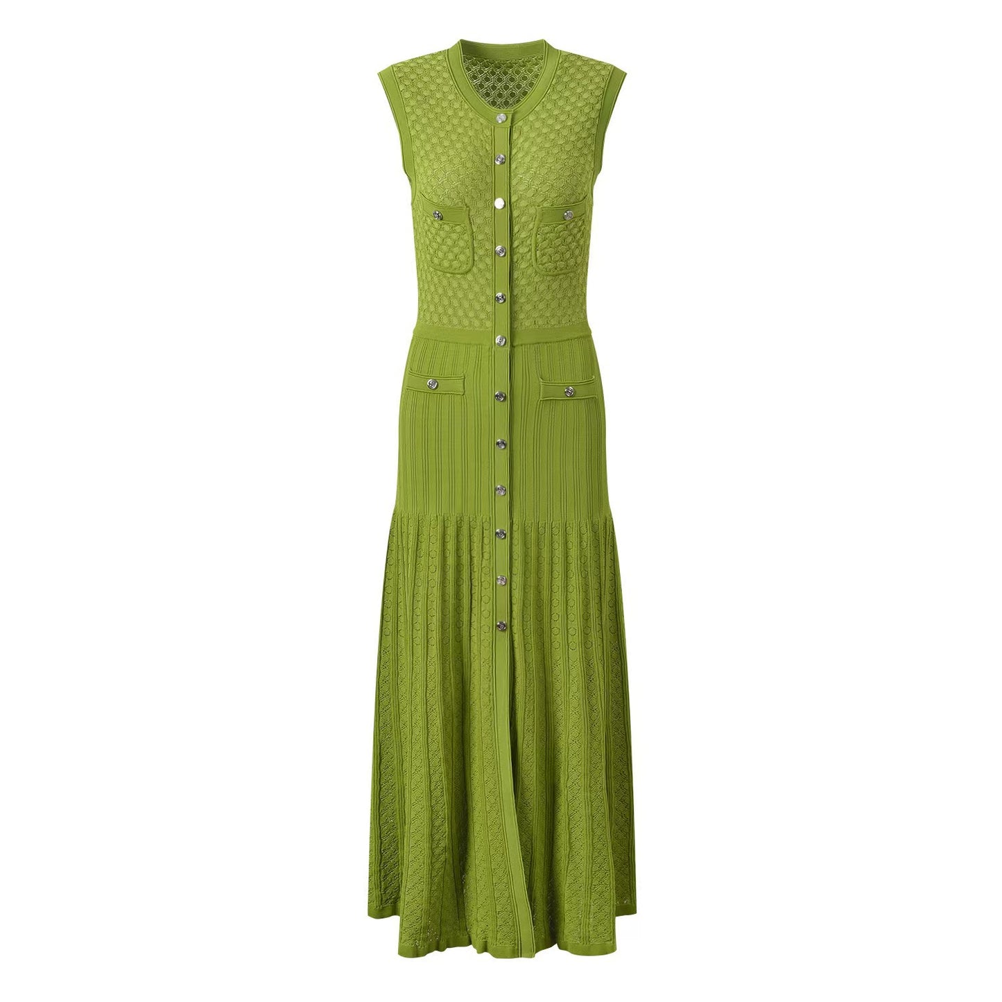 Sleeveless Knit Dress Midi Dress