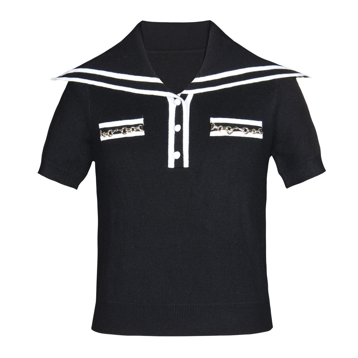 Lapel Knit Top