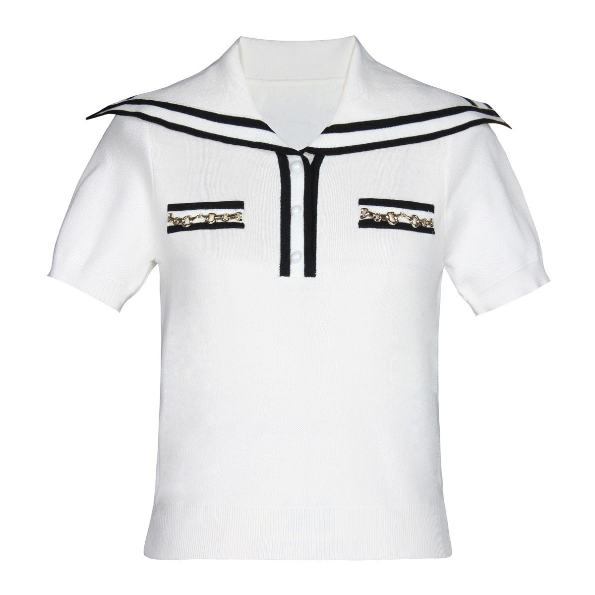 Lapel Knit Top