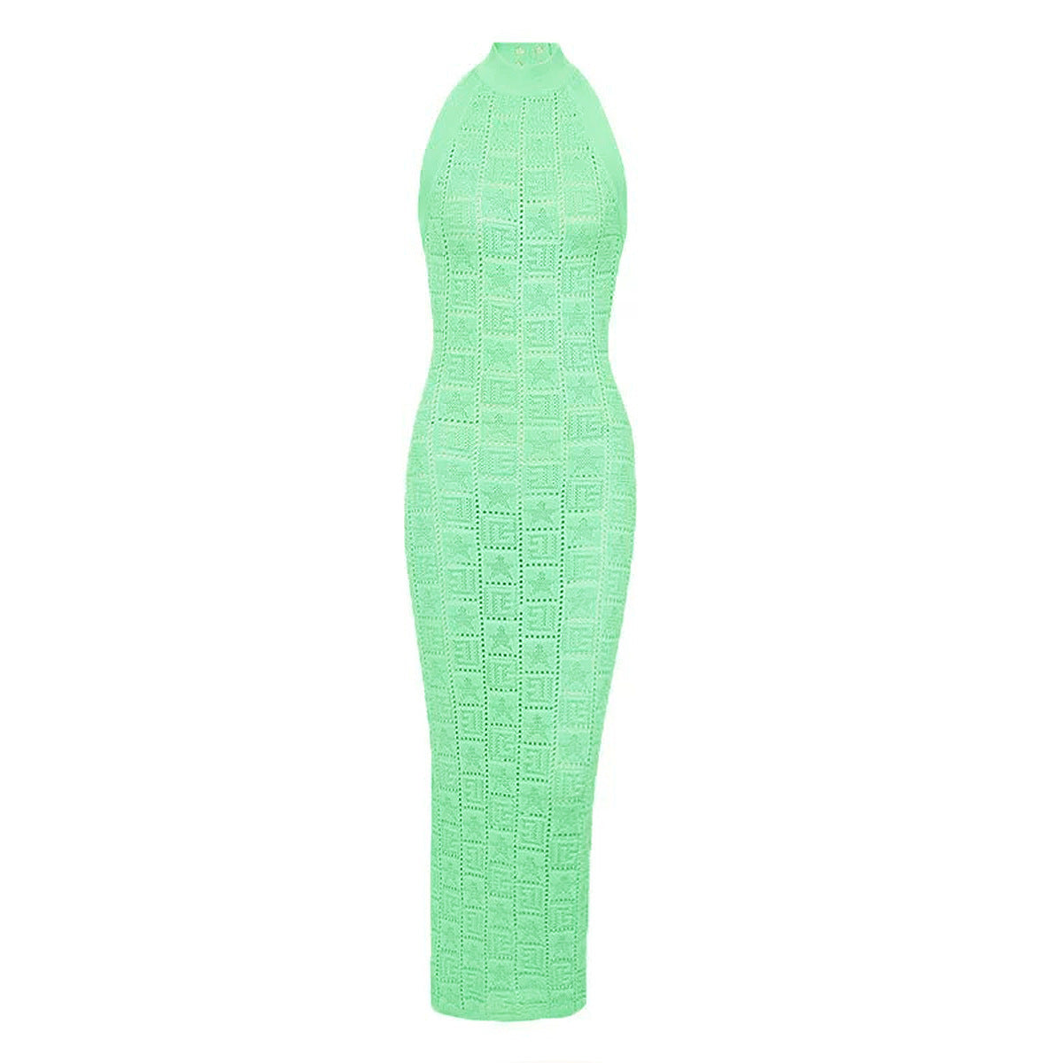 Halter Neck Knit Dress