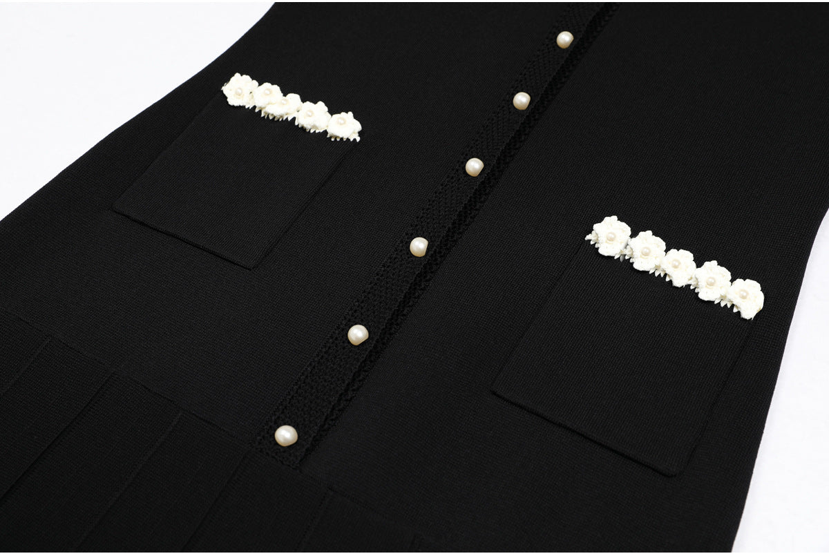 Blossom Decorated Knit Midi dress