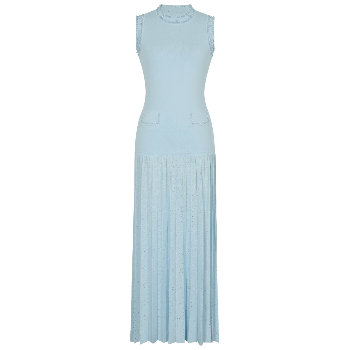 Pearl Sleeveless Knit Midi Dress