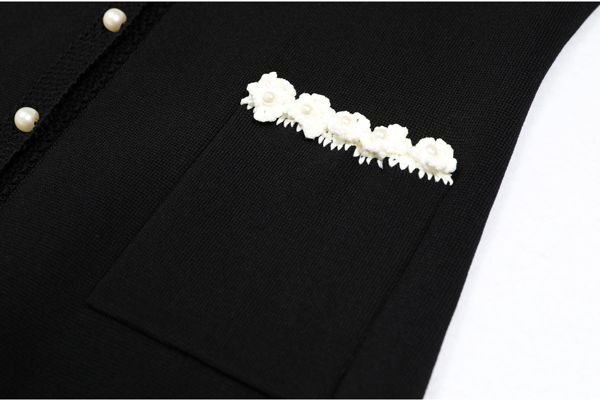 Blossom Decorated Knit Midi dress
