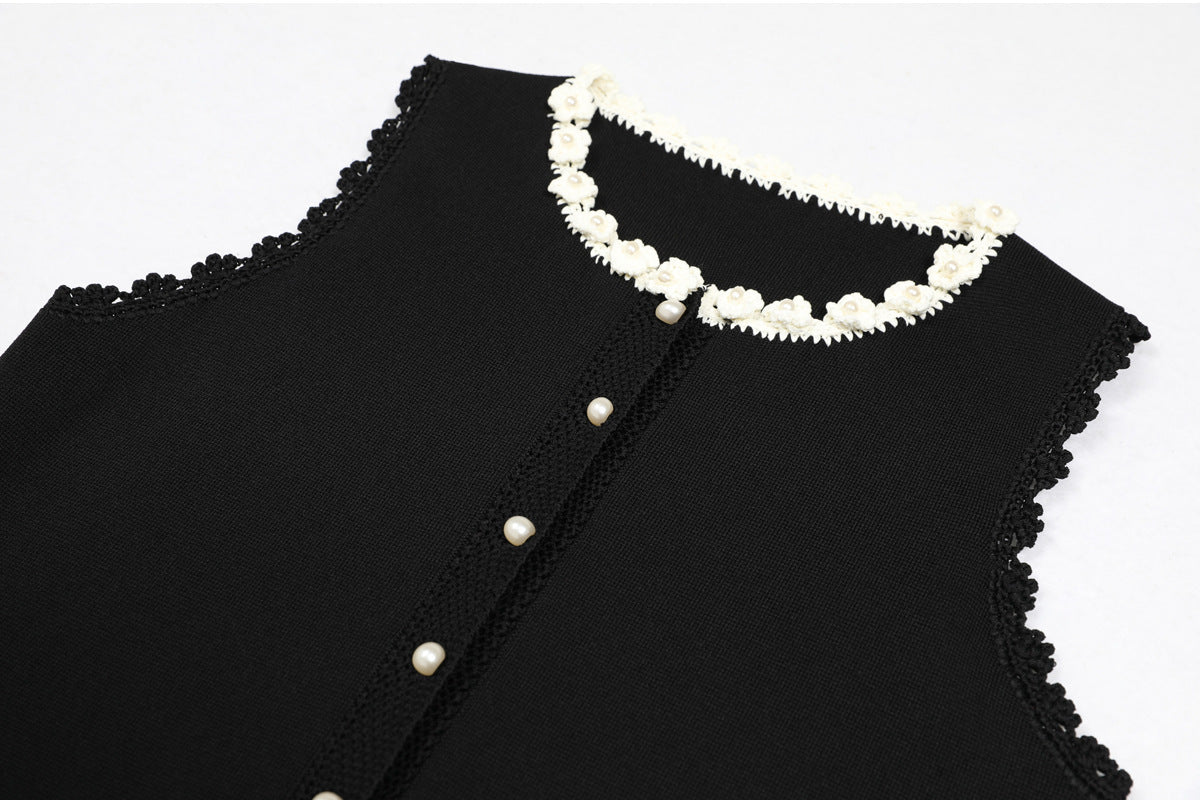 Blossom Decorated Knit Midi dress
