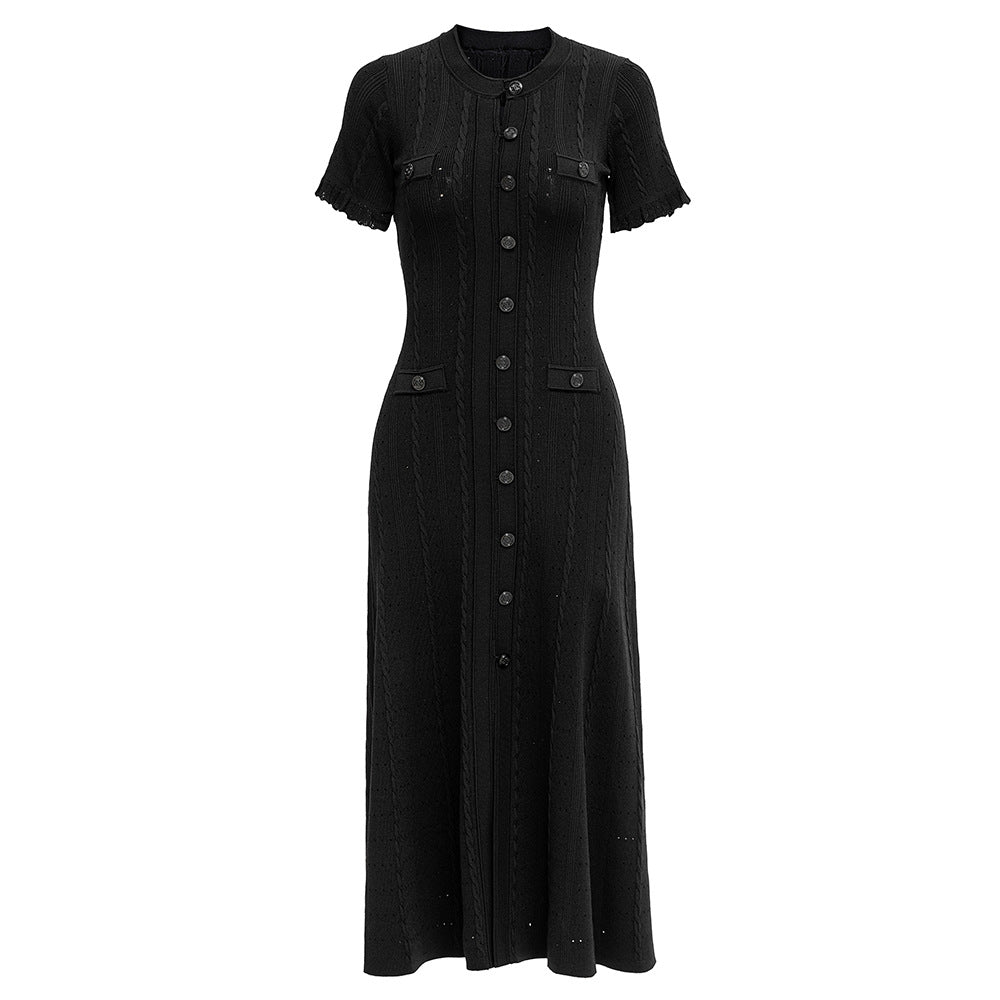 Short Sleeve Knit Midi Dress