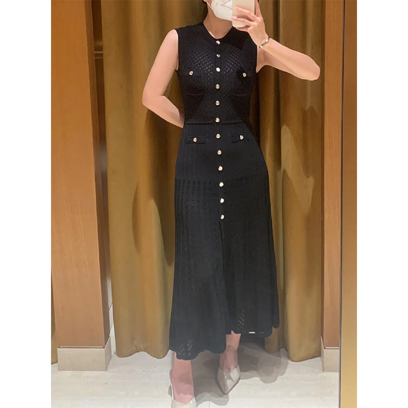 Sleeveless Knit Dress Midi Dress