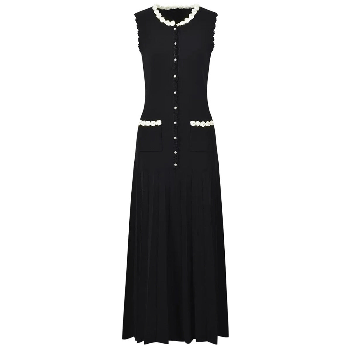 Blossom Decorated Knit Midi dress