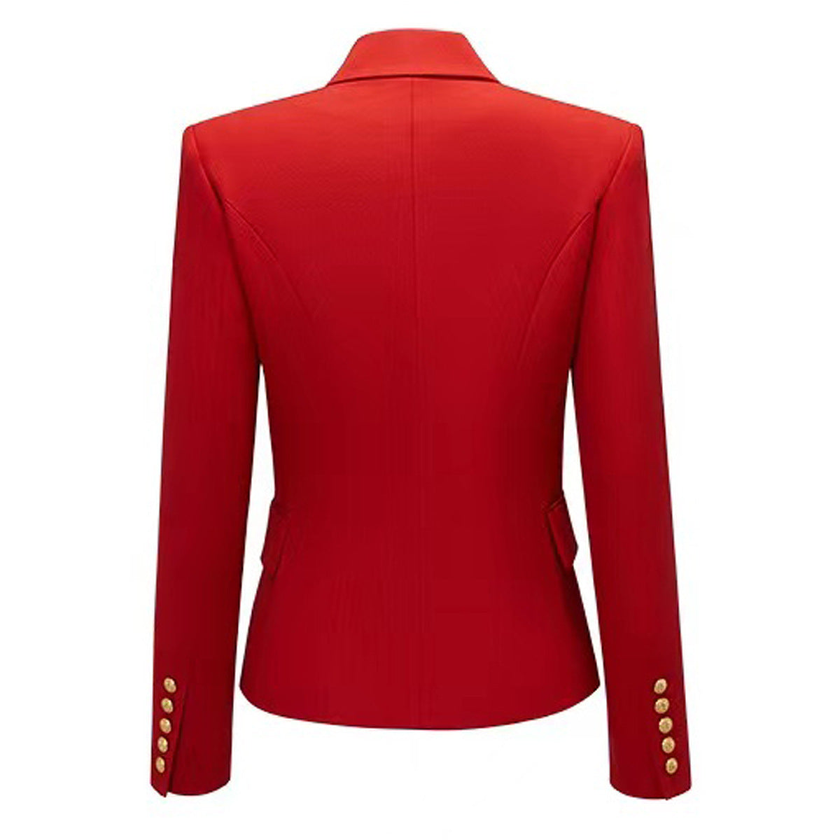 Classic Peak Collar Double Breasted Blazer Jacket