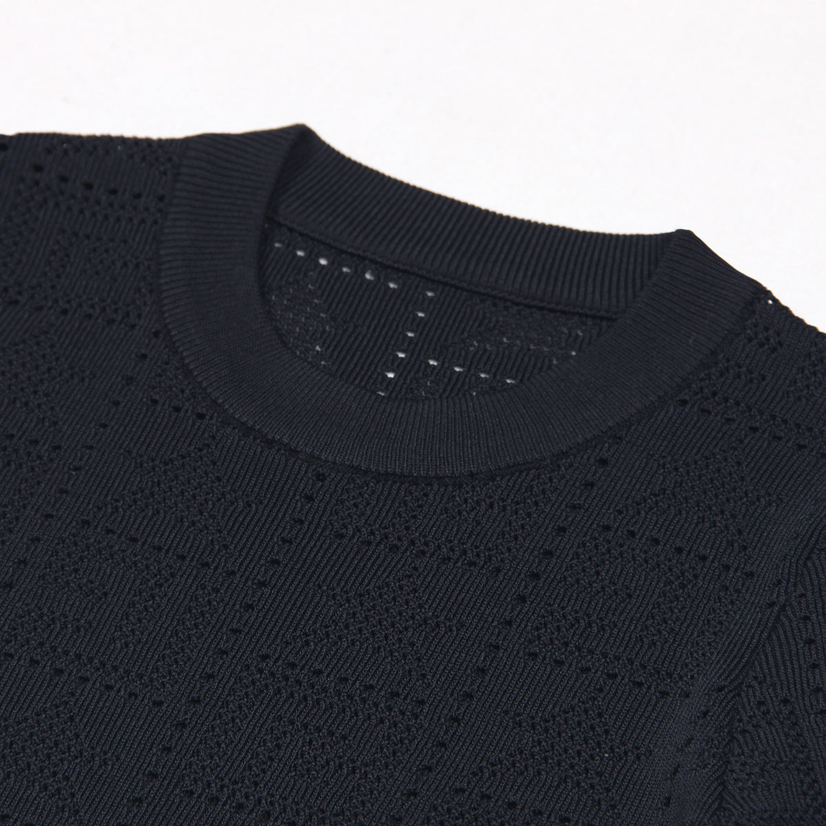 Pattern Knit Crop Sweater Top