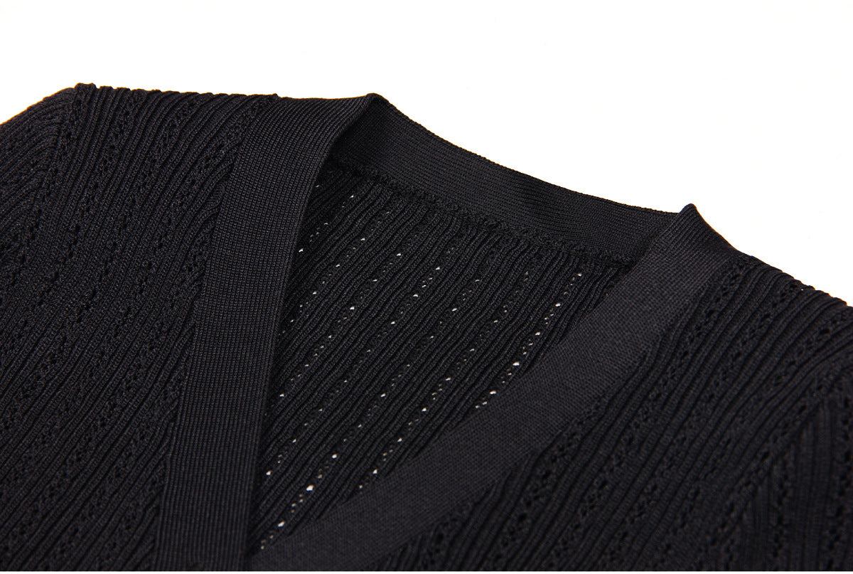 Short Sleeve Knit Top Skirt Set