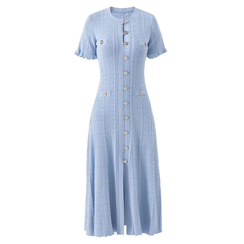 Short Sleeve Knit Midi Dress
