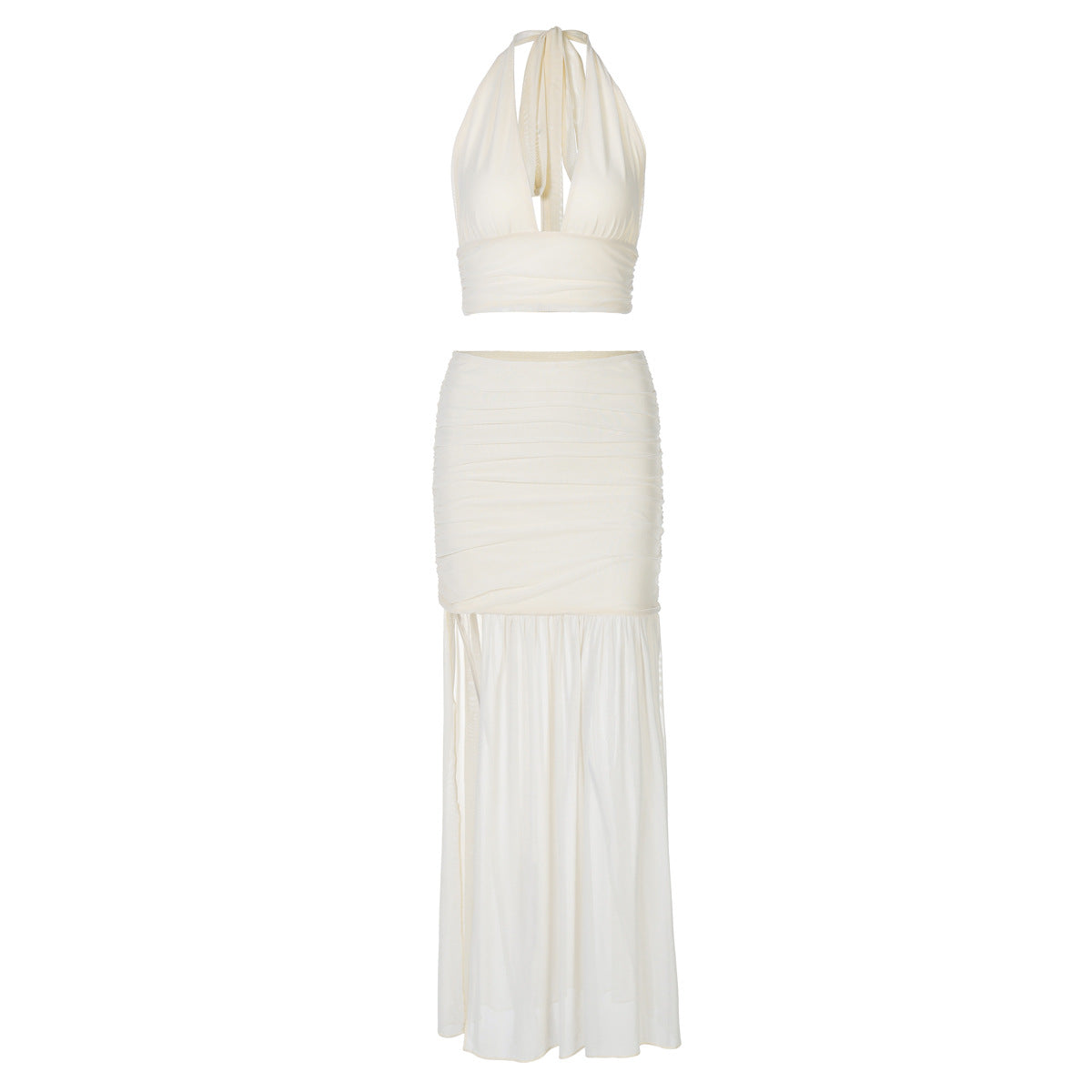 Halter Neck Two-piece Set