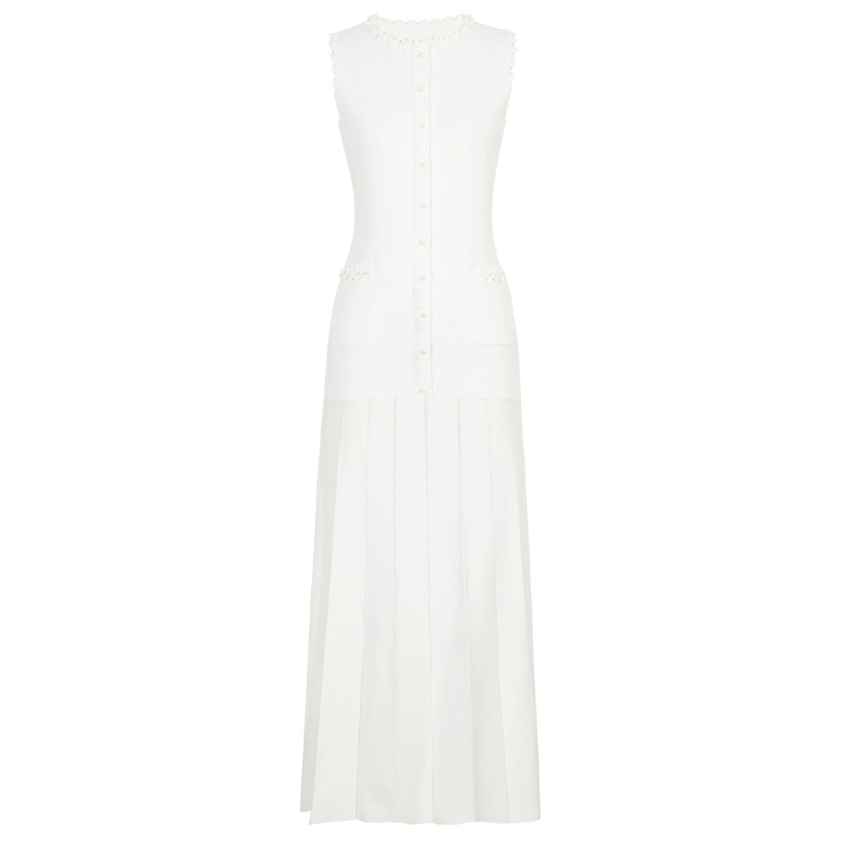 Blossom Decorated Knit Midi dress