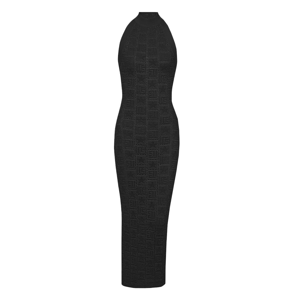Halter Neck Knit Dress