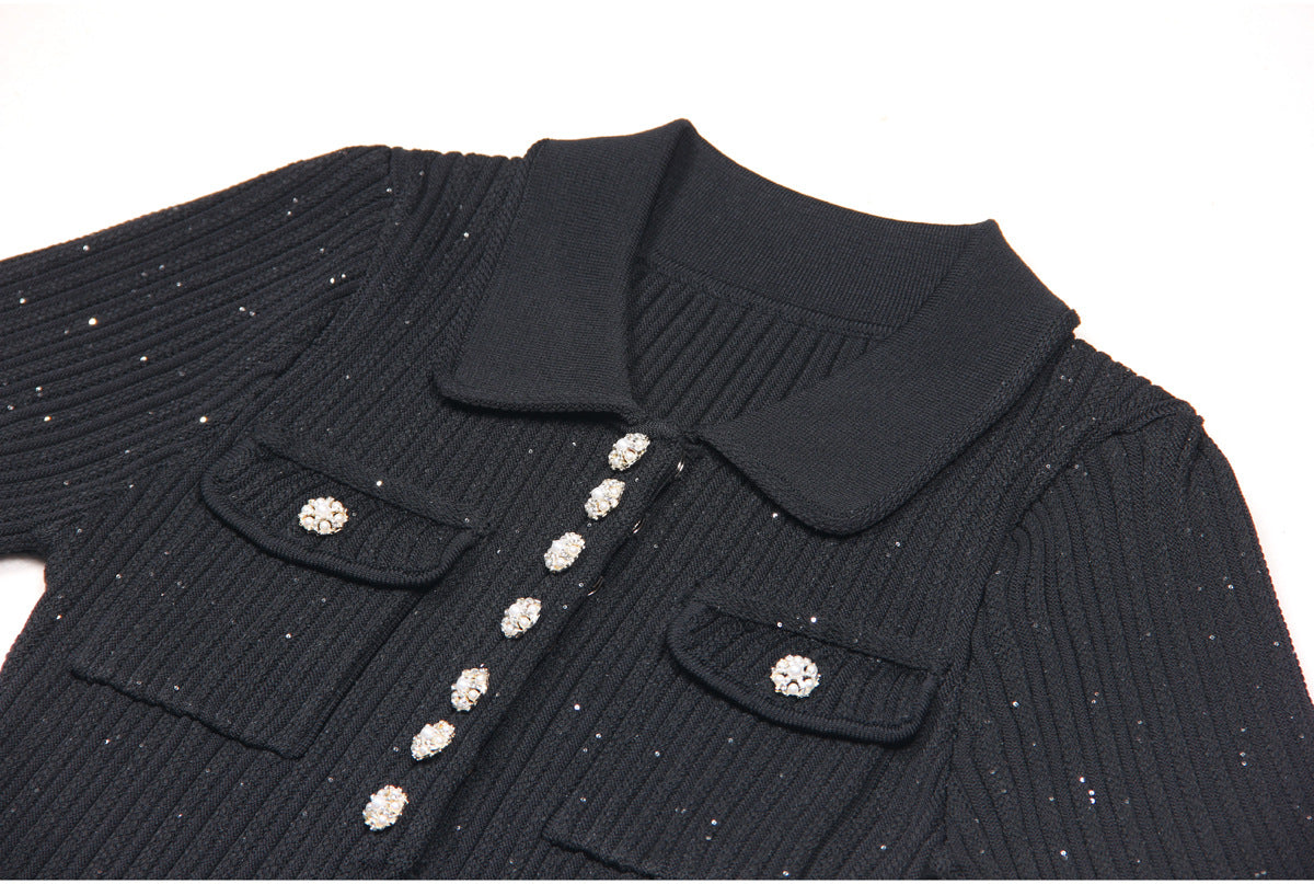 Short Sleeve Knitted Mini Dress