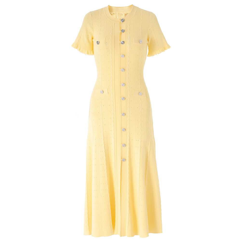 Short Sleeve Knit Midi Dress