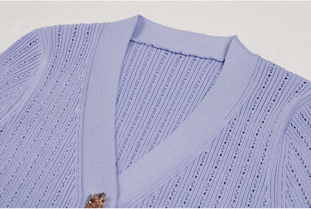 Short Sleeve Knit Top Skirt Set