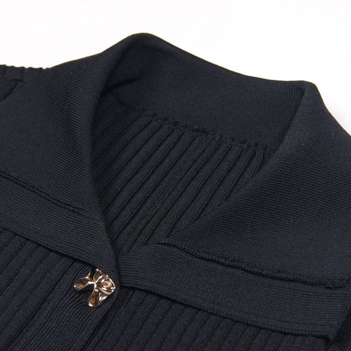 Short-sleeved Knit Midi Dress