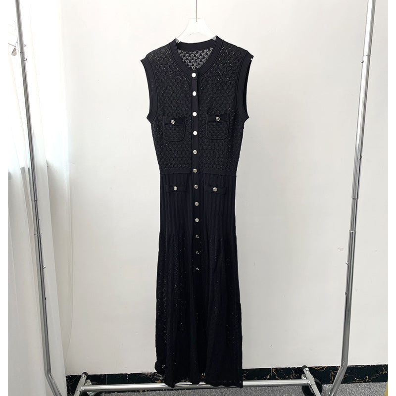Sleeveless Knit Dress Midi Dress