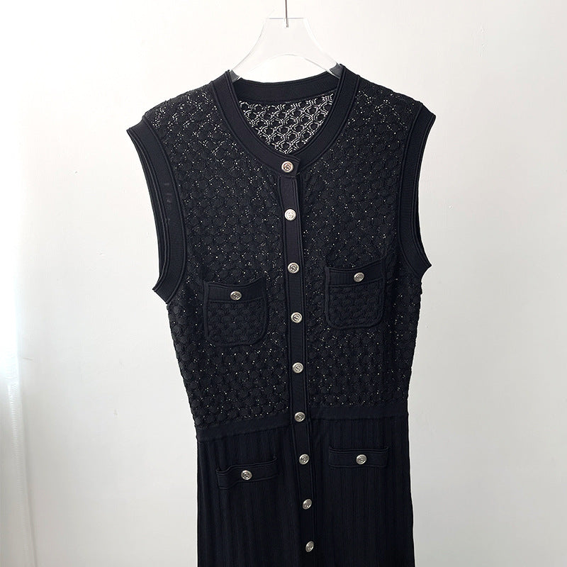 Sleeveless Knit Dress Midi Dress