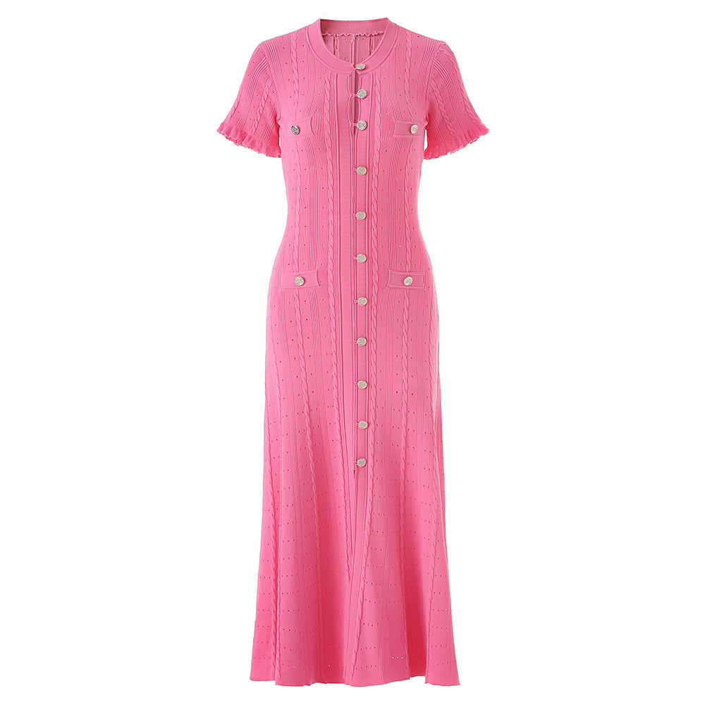 Short Sleeve Knit Midi Dress