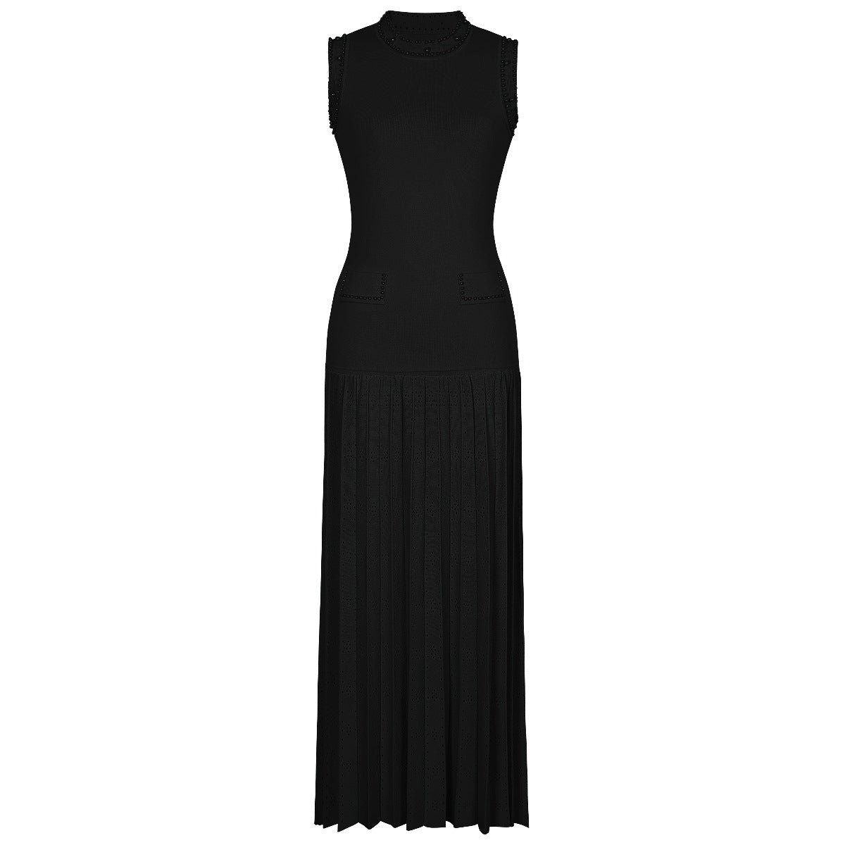 Pearl Sleeveless Knit Midi Dress