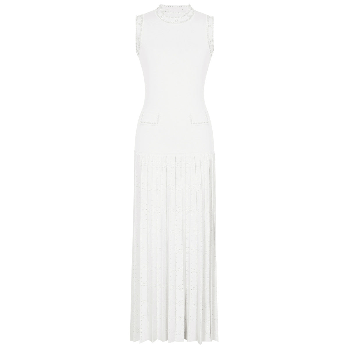 Pearl Sleeveless Knit Midi Dress