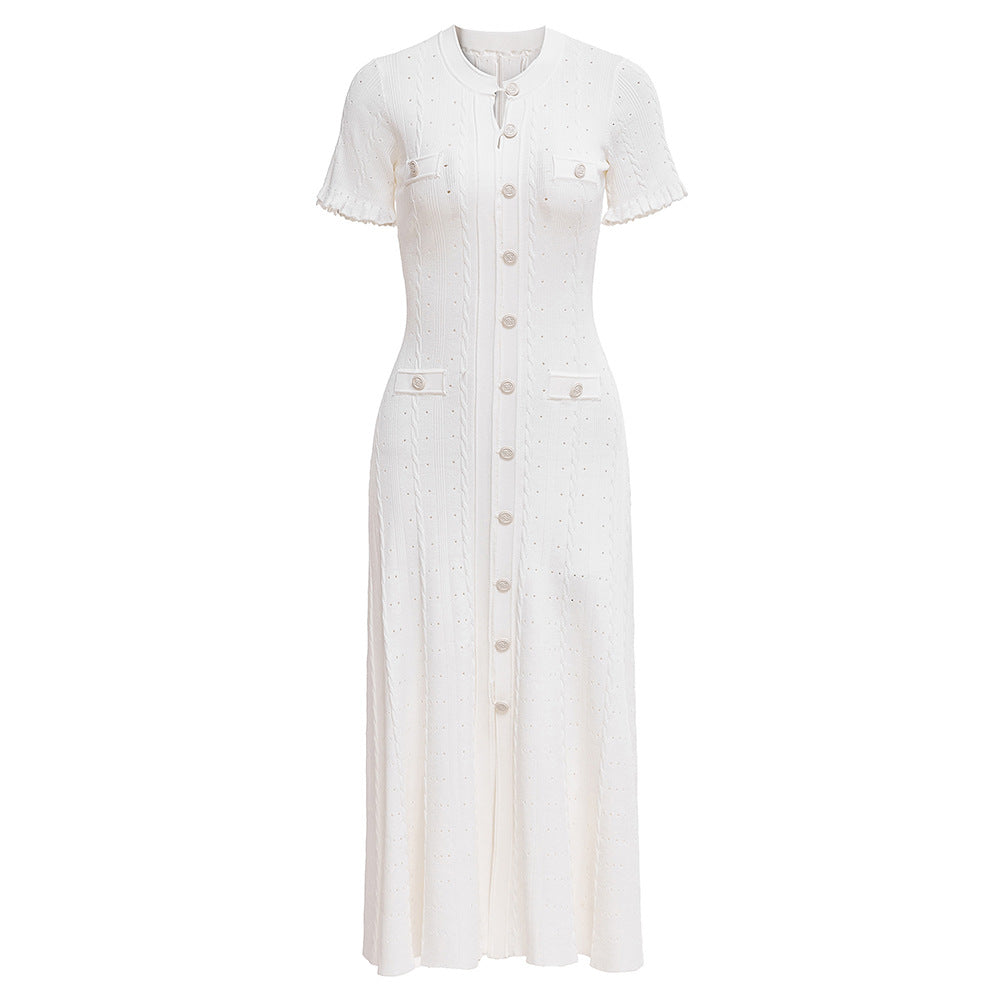 Short Sleeve Knit Midi Dress