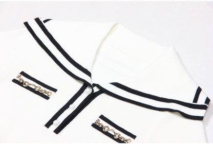 Lapel Knit Top