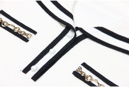Lapel Knit Top