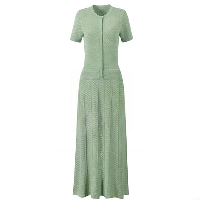 Short Sleeve Midi Knit Dress