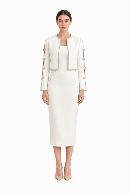 Sloane Jacket & Dress Set • White