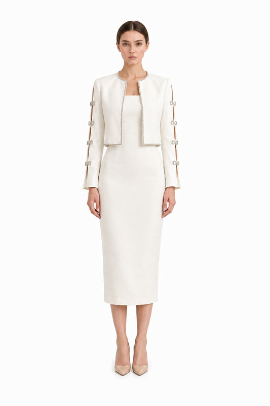 Sloane Jacket & Dress Set • White