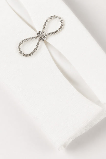 Sloane Crystal-trim Jacket & Midi Dress Set • White