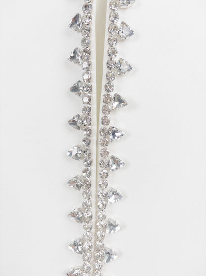 Aurelia Blazer – crystal-stud front placket detail