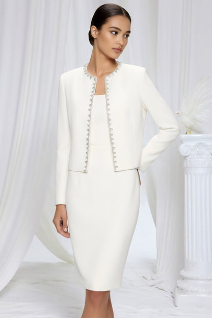 APERLAMIRI Aurelia Crystal Edge Power Cropped Blazer