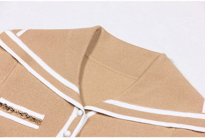 Lapel Knit Top