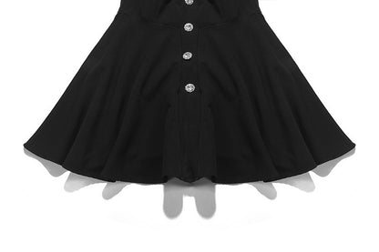 Black Crystal Halter Bandage Dress