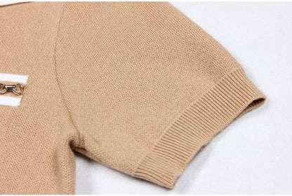 Lapel Knit Top