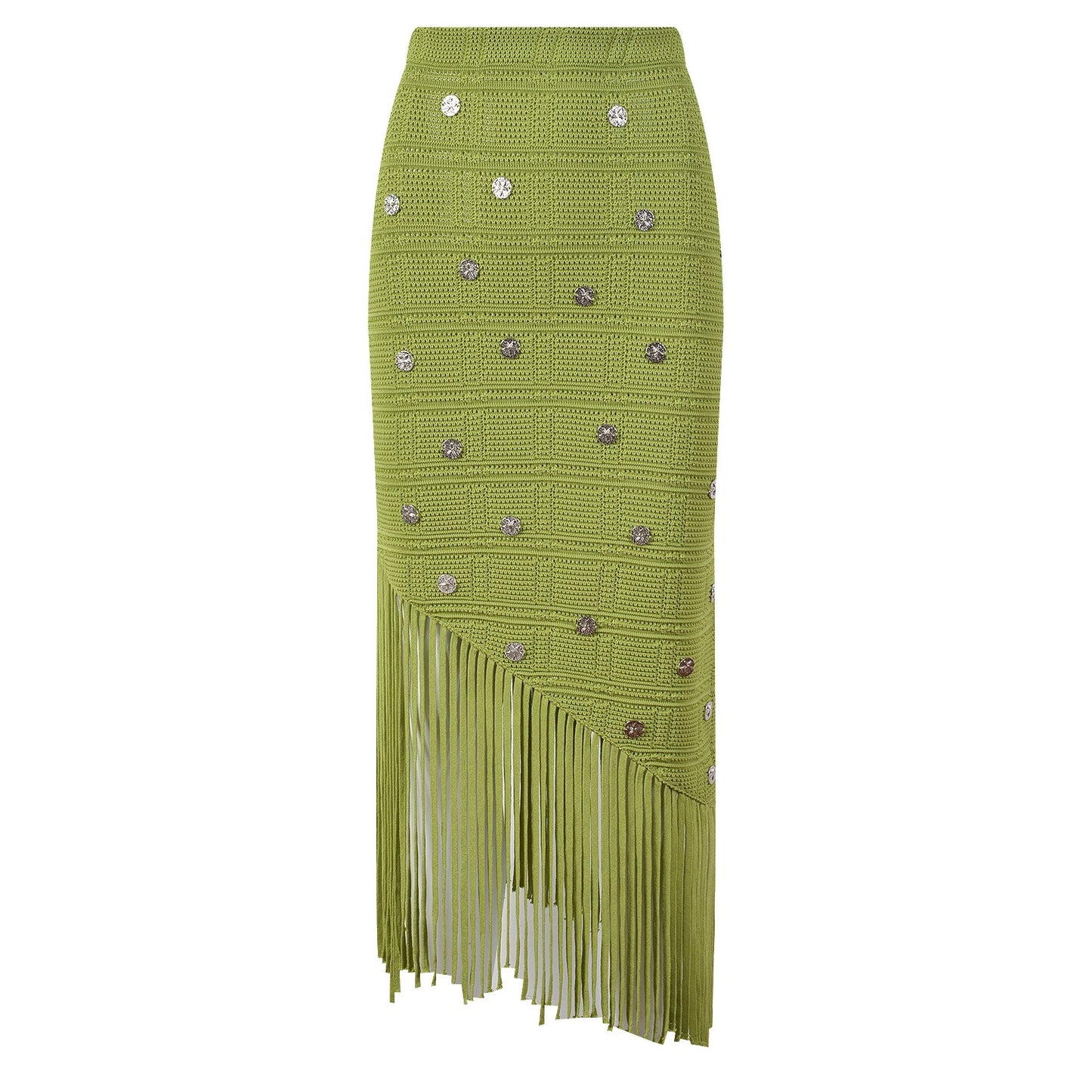 One Shoulder Knitted Top  Skirt Set