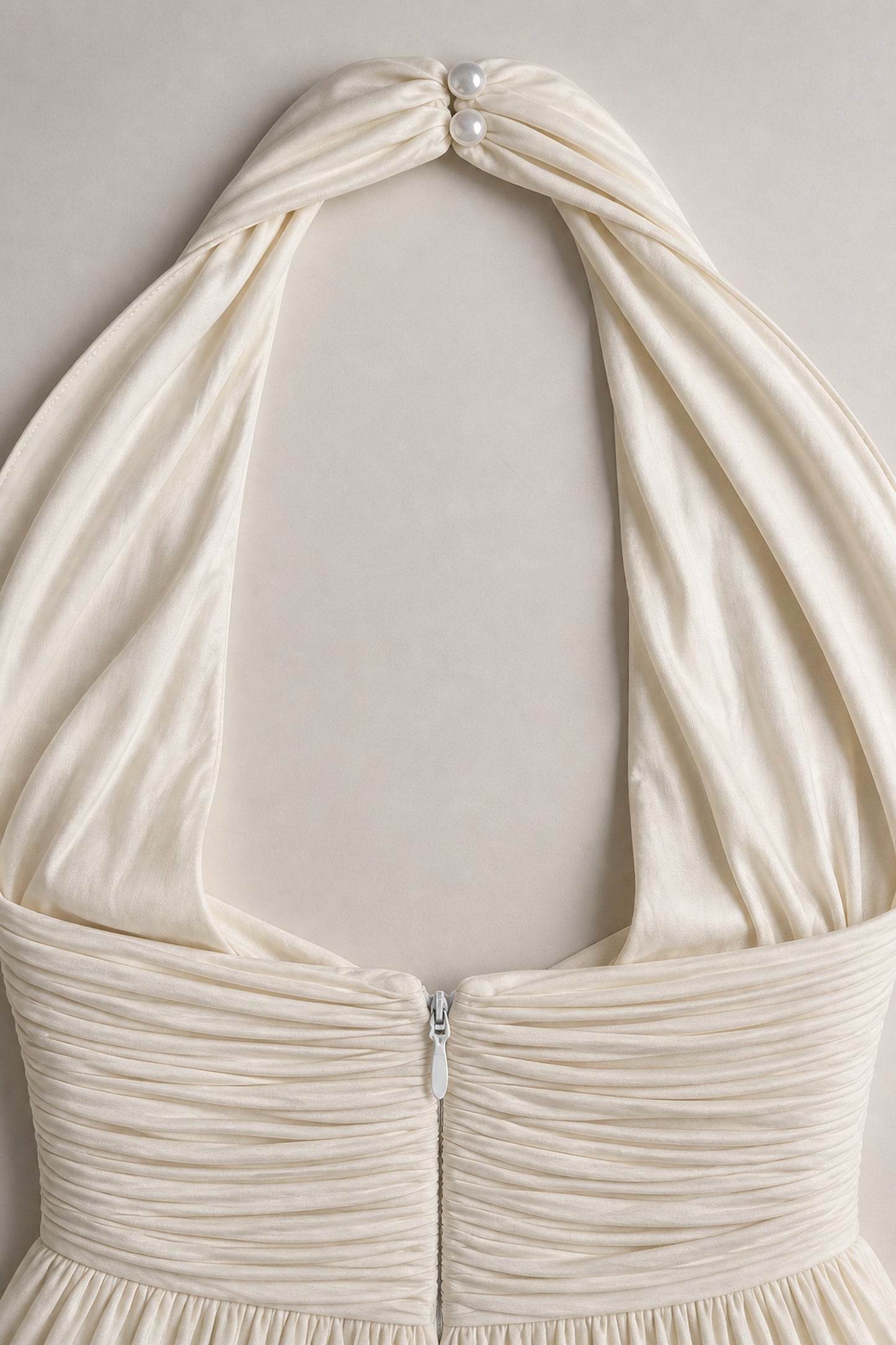 Delphine Twist Halter Maxi Dress • Champagne